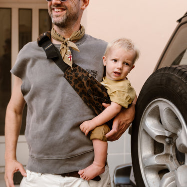 Toddler Carrier Leopard Print Brown